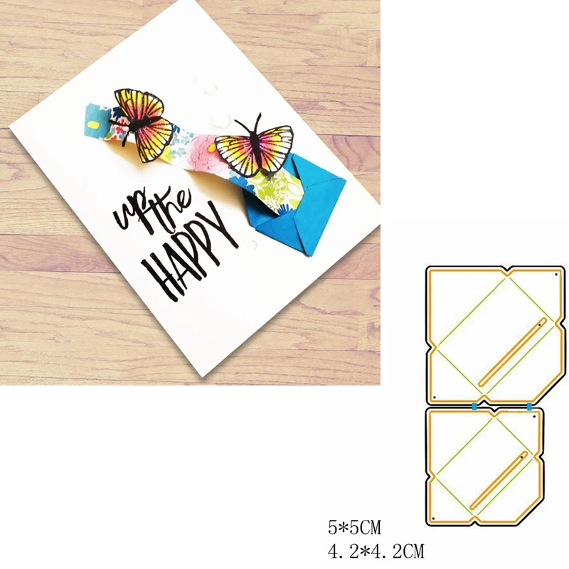 Металлические Вырубные штампы для конвертов трафареты складных вырубные