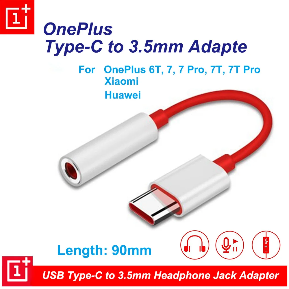 Оригинальный адаптер Oneplus Type C для наушников 3 5 мм кабель конвертер аудиокабель Aux