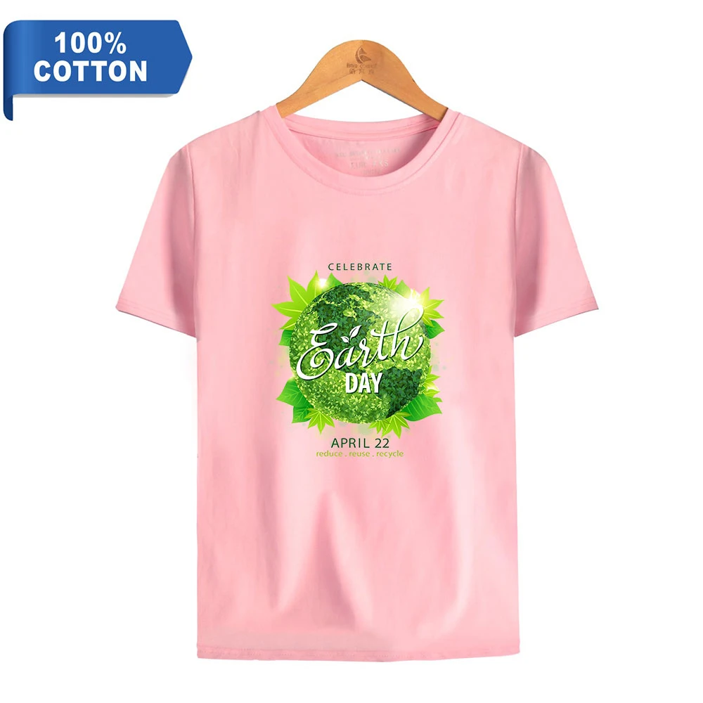 

2021 New world earth day Merch 2D Print 100% Cotton T shirt Women/Men Clothes Short Sleeve T-Shirt