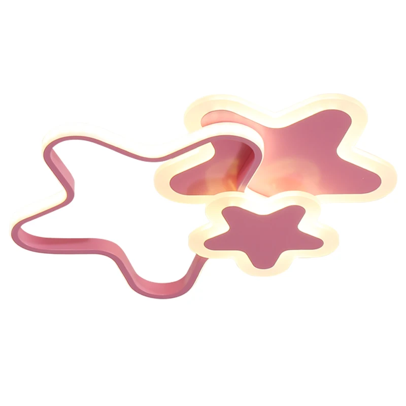 CBETLALISA Kids Room 220V LED Ceiling Lights In Stars Shape White Lamp For Bedroom Girls' Pink Lighting Fixtures | Лампы и