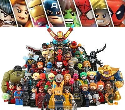 Горячая Распродажа Marvel мстители супергерой Человек-паук Тор ОСА муравей строительные блоки игрушки подарки для детей