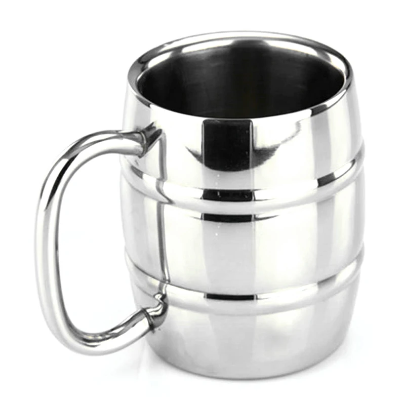 

Stainless Steel Water Mugs High Quality Mug Metal Drinkware Cups Coffee Tea Mug Double Wall Traveling Outdoor Camping Water Mugs
