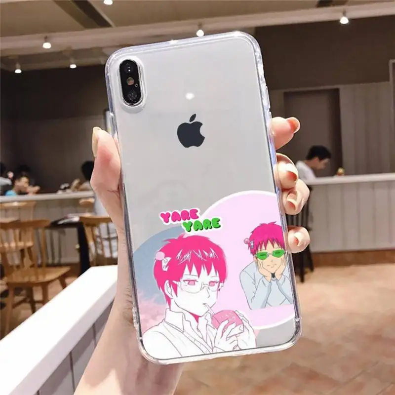 

The Disastrous Life of Saiki K Saiki Kusuo Phone Case Transparent soft For iphone 5 se 6 6s 7 8 11 12 plus mini x xs xr pro max