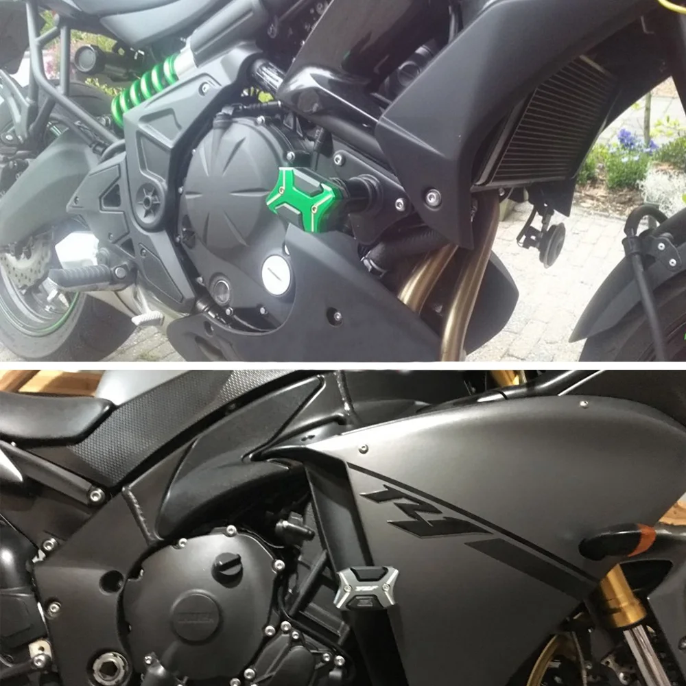 

Motorcycle Frame Slider Guard Anti Crash Pad Protector CNC Aluminum Alloy Protection for Kawasaki ZX6R ZX-6R 2009-2012
