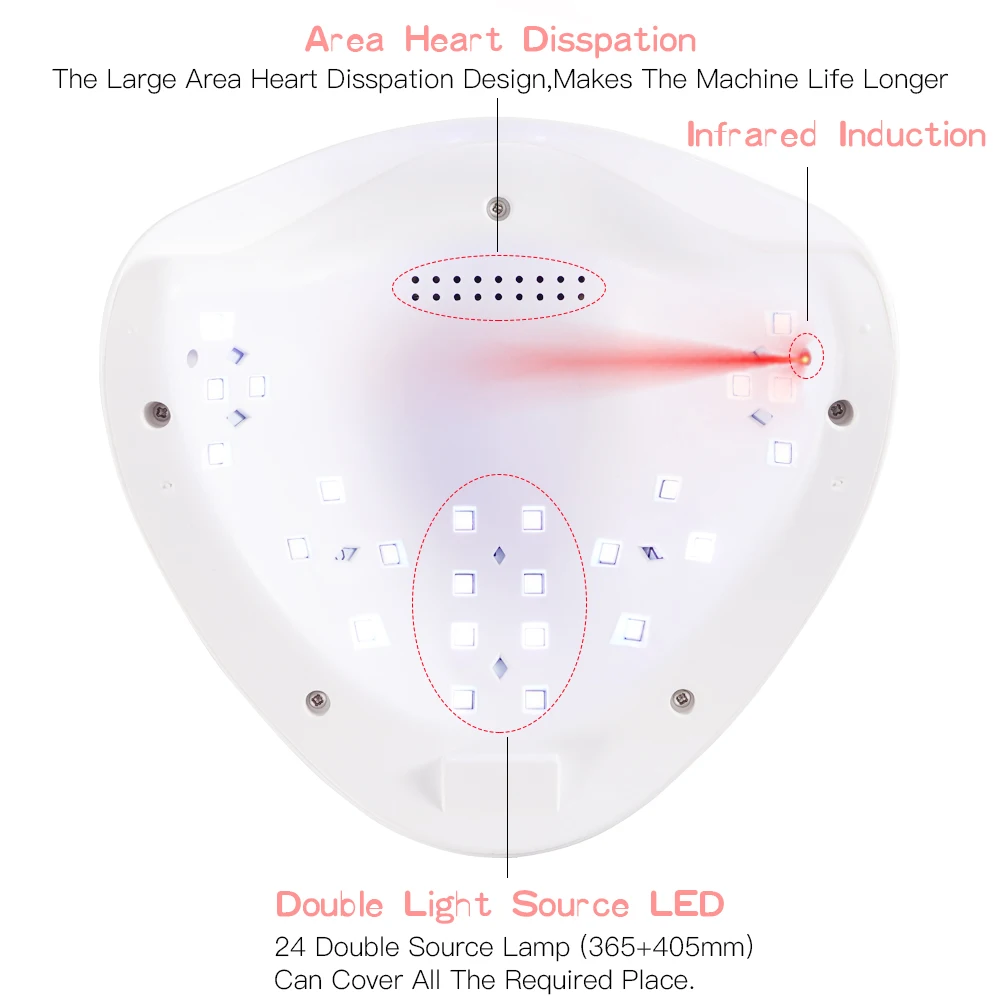 УФ светодиодный лампа для сушки ногтей с автоматическим датчиком 48 Вт|Сушилки