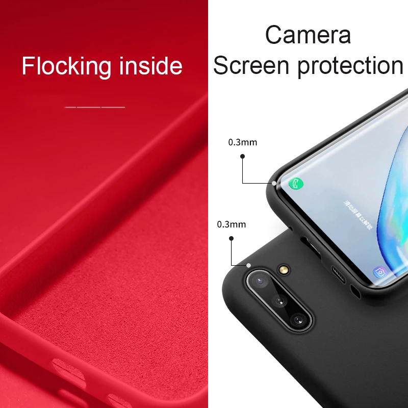 Note10 чехол жидкий мягкий, силиконовый, из ТПУ чехол для samsung Galaxy Note 10 Plus Note10Plus Note10+ Not 10 Plus 10+ Coque Fundas