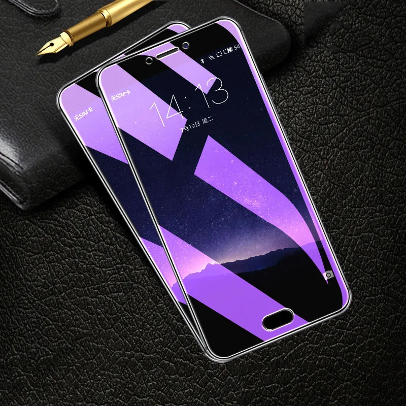 

Anti Blue Purple light Tempered Glass For Meizu M8 M9 M3 M5 Mini M6 Note Pro 7 Plus Meilan 5 S6 Screen Protecrot Phone Glass