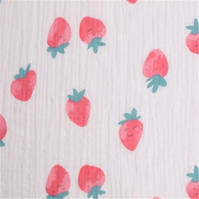 Хлопковый двухслойный креп фрукты хлопковая ткань с принтом домашний сервис