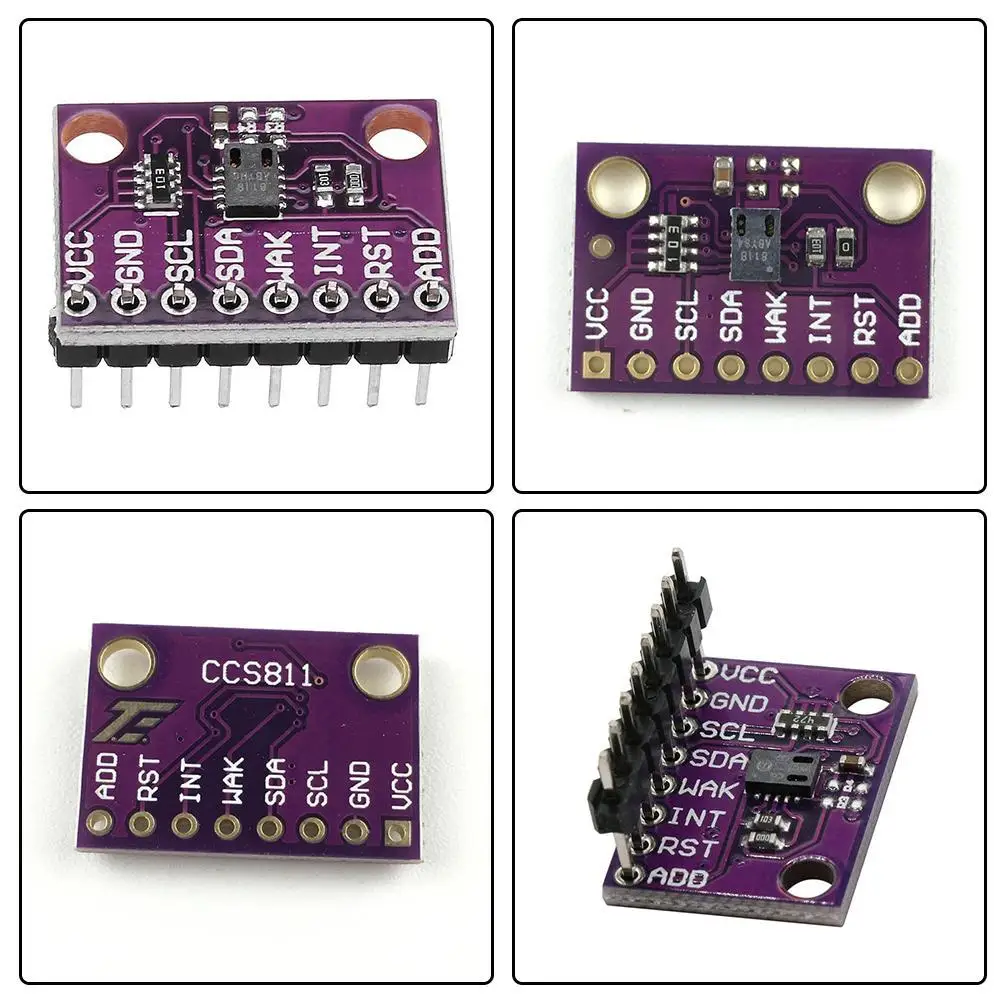 

CCS811 CO carbon monoxide Sensor Module CCS811 CO2 Board Air Output Detection Sensor Gas I2C TVOC Quality eCO2 For U3X4
