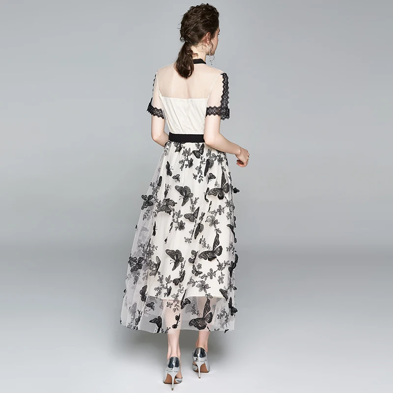 JSXDHK новое модное женское Тюлевое платье макси летние Роскошные элегантные