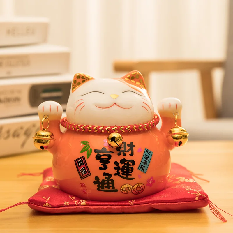 Керамическая копилка Манеки Неко 4/6 5 дюймов креативное украшение для дома