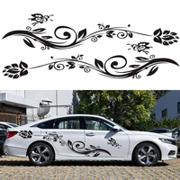 3pcs new art design flower vine side door car sticker hood vinyl film flower car product decoration car accessories