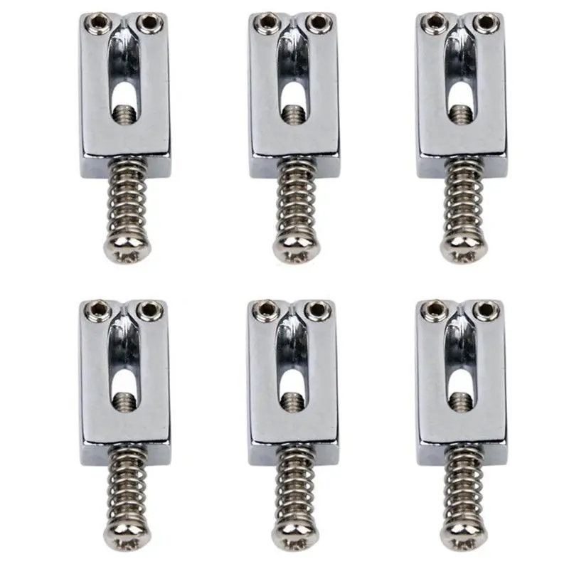 6 Roller Bridge Tremolo Metal Replacement Saddles Wrench Spare Parts For Fender Strat Tele Electric Guitar images - 6