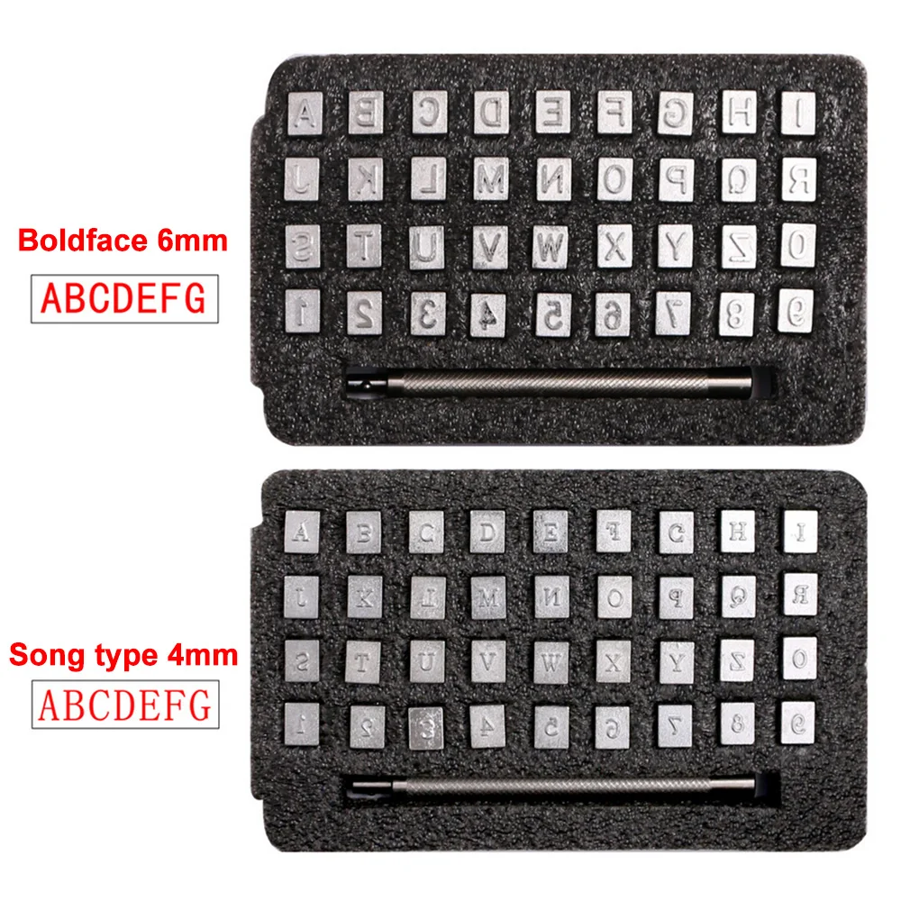 Стальной Штамповочный Инструмент для тиснения 36 шт. инструменты резьбы по коже