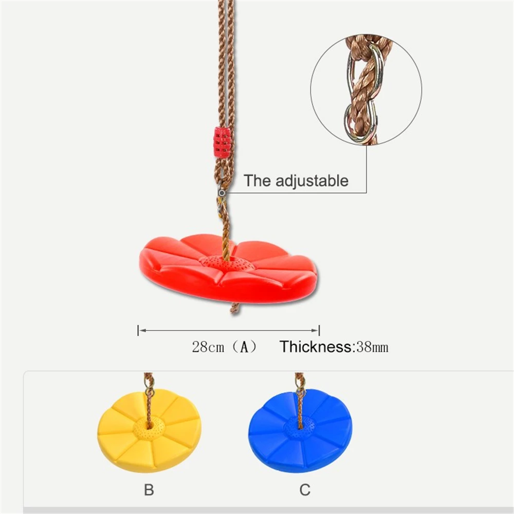 

Kids Toys Outdoor Plastic Swing Disc Swing Indoor Swing Disc Climbing Swing For Children Garden Playground Camping Playing Toy