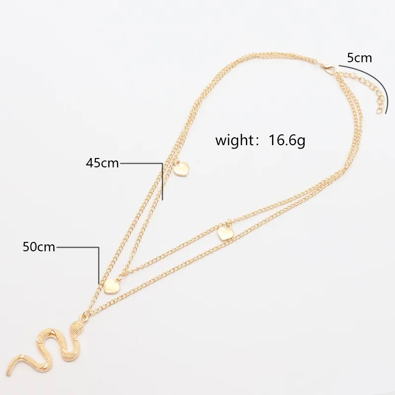 Ожерелье-Змея для женщин подвеска-животное ожерелье минималистичный стиль