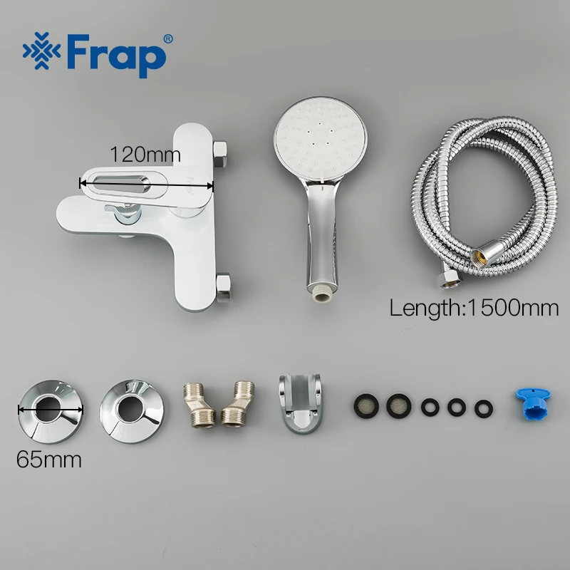 Смеситель для ванны Frap F3249 Белый настенный кран Водопад горячей и холодной воды |