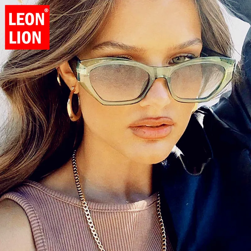 

LeonLion 2021 Cateye Women Sunglasses Luxury Brand Glasses Women/Men Brand Designer Eyeglasses For Women/Men Small Frame Okulary