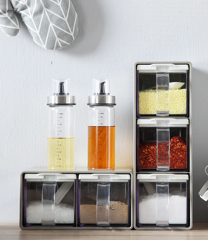 

304 Stainless Steel Seasoning Pot Seasoning Box Household To Flavor Pot Kitchen Monosodium Glutamate Salt And Sugar Cans