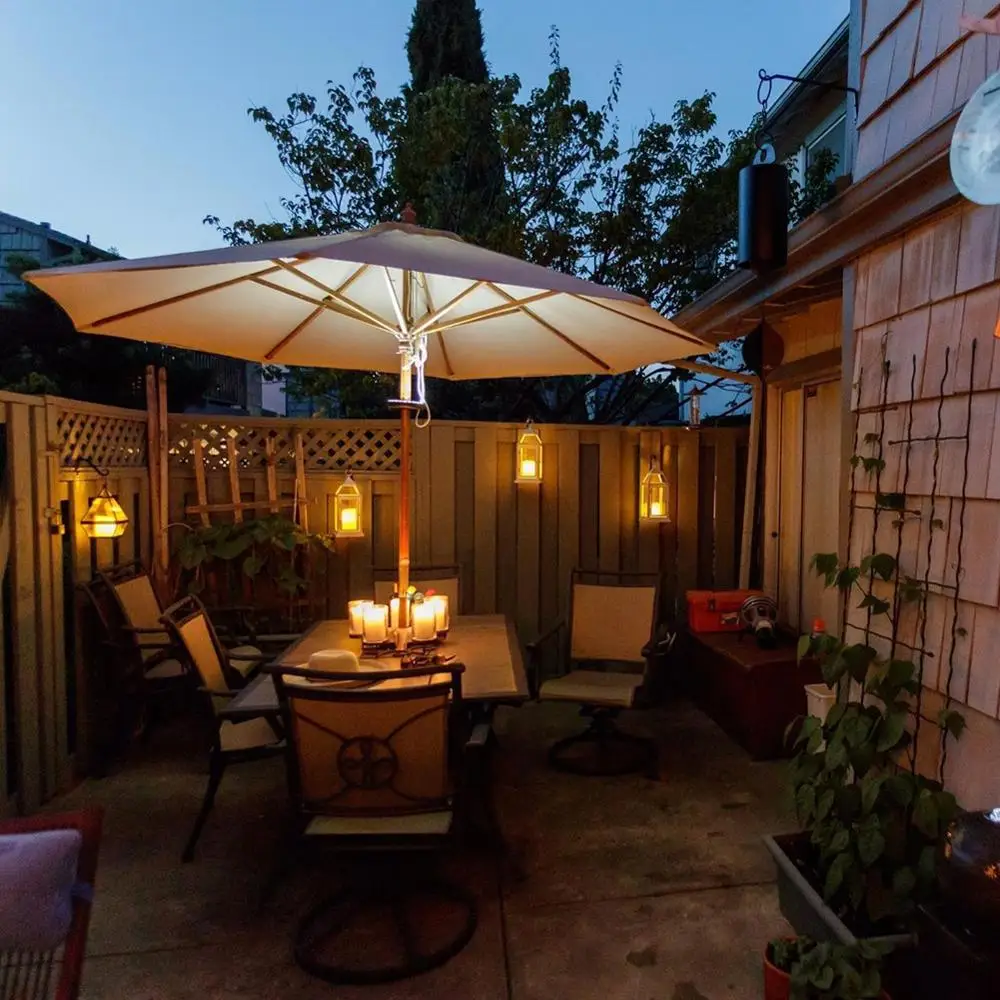 28 светодиодов зонтичный светильник палатка для патио кемпинг зонт 3 режима белый