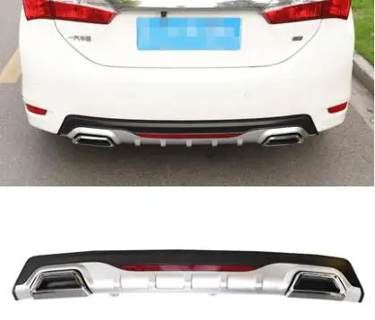 Для TOYOTA COROLLA ABS задний бампер диффузор защитные бамперы для- COROLLA набор бампер задний спойлер - Цвет: Многоцветный