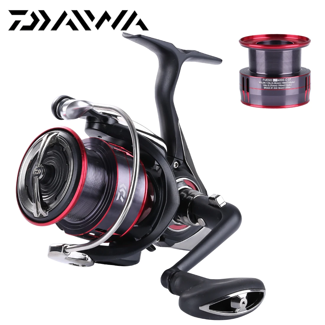 DAIWA оригинальный FUEGO LT 3000-CXH-OT Спиннинг рыболовная Катушка Алюминий запасная шпуля