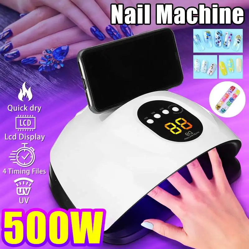 

500W LED Nail Lamp Nail Dryer 57 UV LED Lamp Nail Dryer For All Gels Polish Light with Timer 10/30/60/99s Auto Sensor Nail Dryer