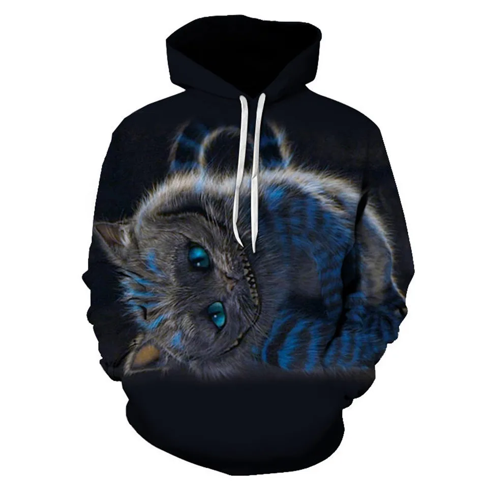 Various Styles Men'sWomen's Very Cute Cat 3D Printing Fashion Sportswear Hip Hop Casual Sweats Hoodies Anime Type Streetwear | Женская