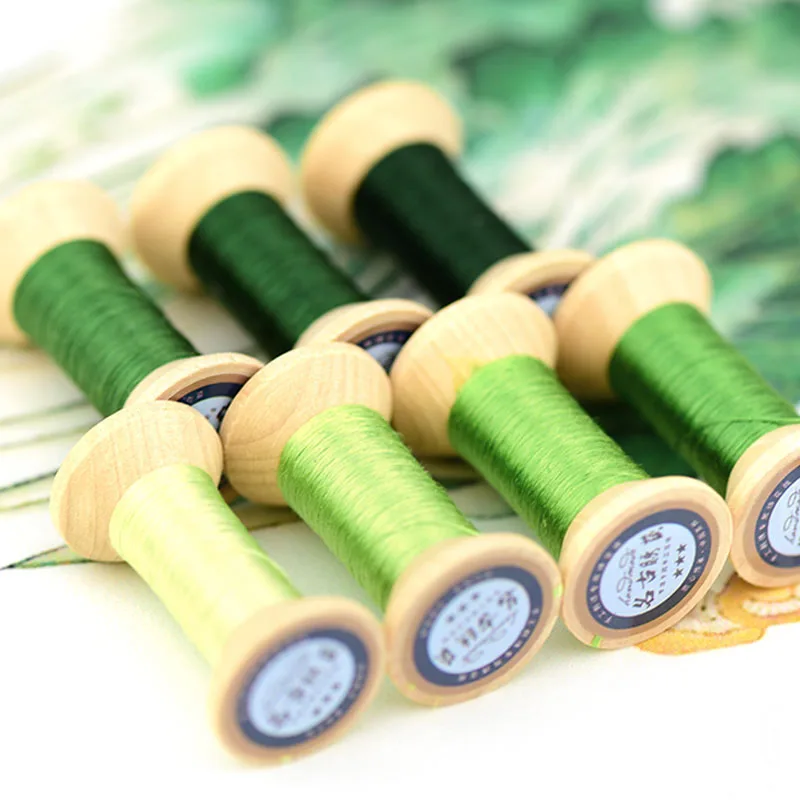 Вышивка вручную/шелковая нить/шелковая вышивка/катушка ручной вышивки/яркая