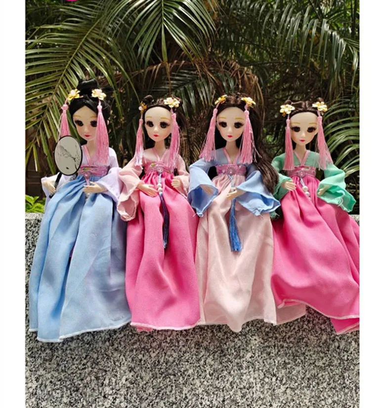 

Tang Yun 40cm Antique Doll 15 Joint Movable BJD DIY Girl Toy 4D Artificial Eye 12 Inch Hanfu Decoration Children's Birthday Gift