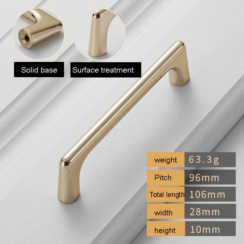 Ручки шкафа золотого цвета для ящика Тянет матовый латунь Кухня Спальня Ванная