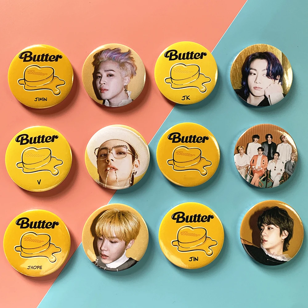 

Оптовая продажа Kpop Idol 2 шт./компл. Bangtan Boys брошь в форме масла значок на пуговице брошь значки на булавке для одежды рюкзак декорация x