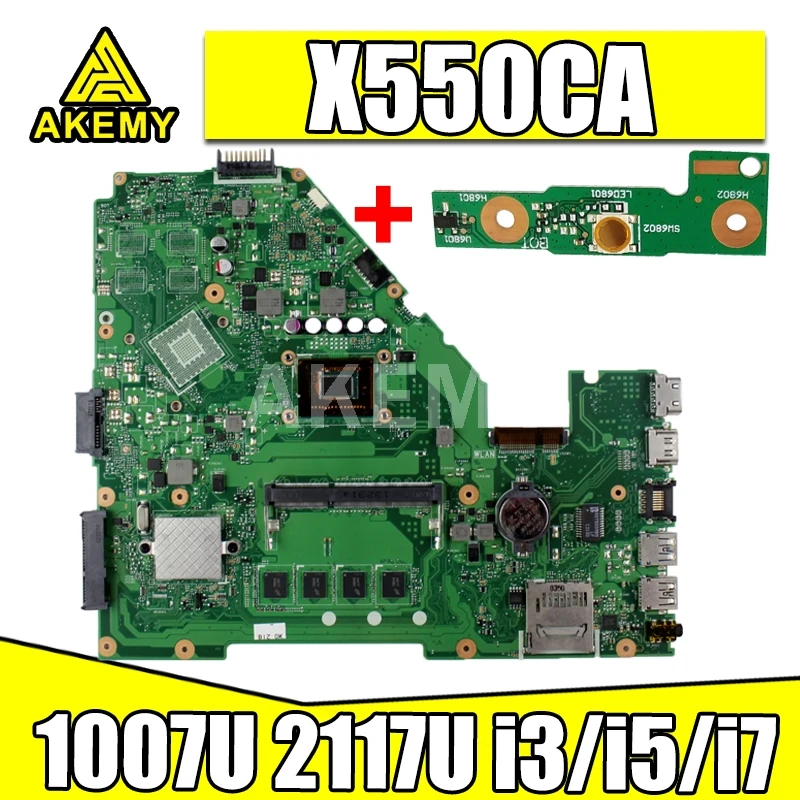 

X550CA материнская плата для ноутбука For Asus X550C X550CC X550CL Y581C R510C материнская плата тест ОК 2 ГБ 4 ГБ RAM 1007U 2117U i3/i5/i7 cpu