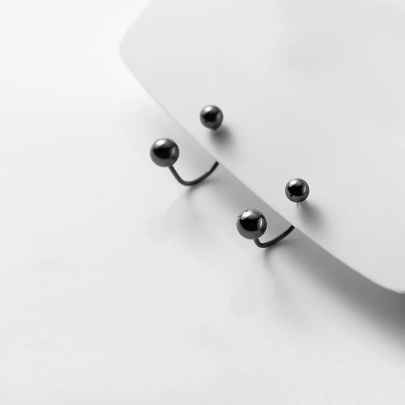 Женские серьги-гвоздики из серебра 925 пробы в Корейском стиле