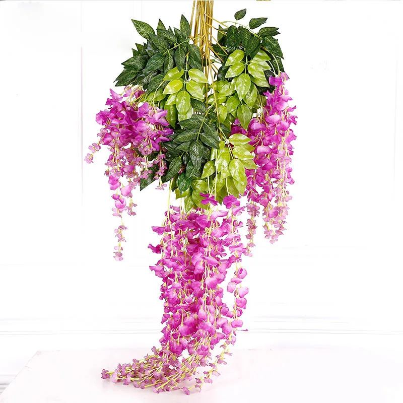 1 шт./искусственный цветок глицинии лоза Свадебное Украшение подвесное