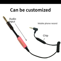 audio line monitor recording sound into mobile phone recording cable 6 35ts trs to trrs microphone cabl to record live broadcast