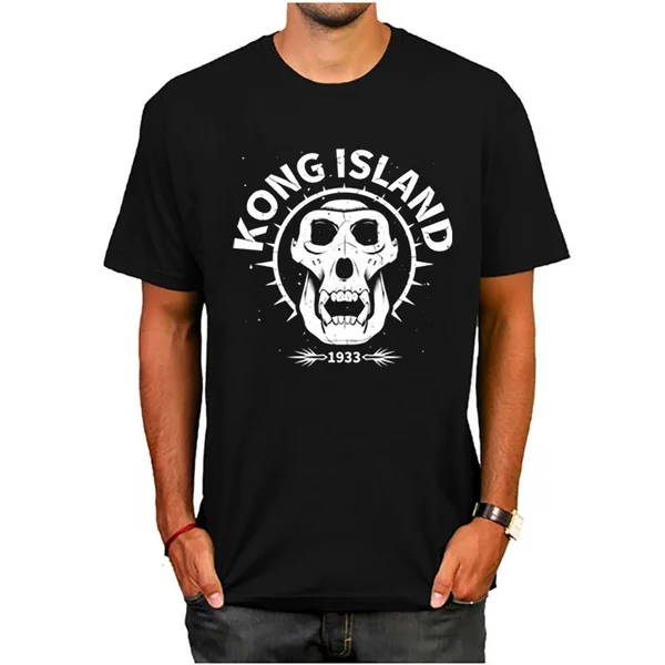 

kong island Men T-Shirts Summer Fashion High Quality Cotton Men T Shirts Printing Men's T Short Sleeve Street Style Top