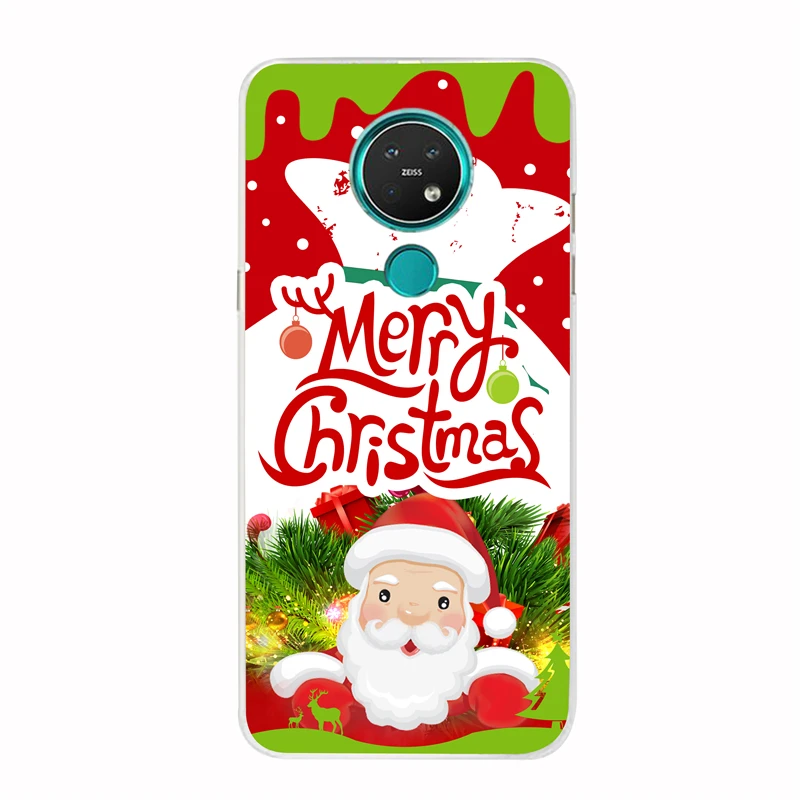 Чехол на Рождество и новый год для Nokia 7 2 2019 мягкий силиконовый чехол из ТПУ