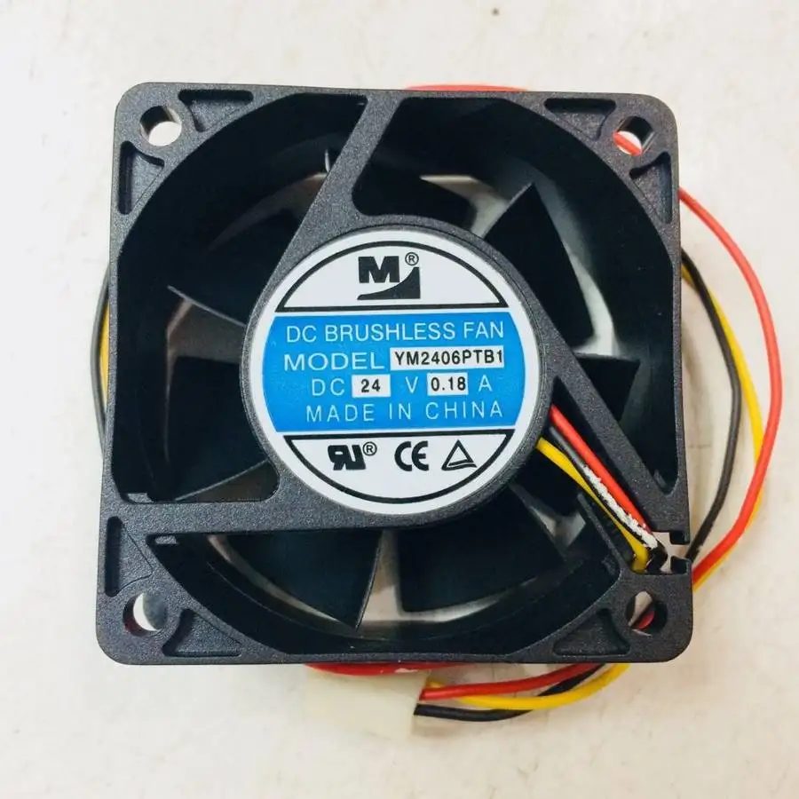 3-проводной вентилятор для охлаждения сервера Huaxia Hengtai YM2406PTB1 DC 24 В 0,18 а 60x60x25 мм