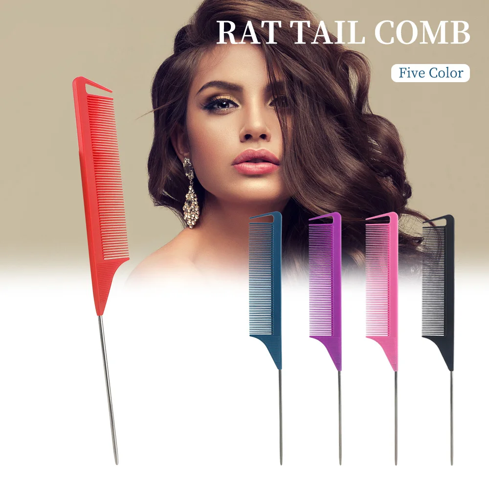 

Salon Fine-Tooth Hair Styling Comb Anti-Static Hair Style Rat Tail Comb Professional Styling Beauty Tools Haircut Accessories