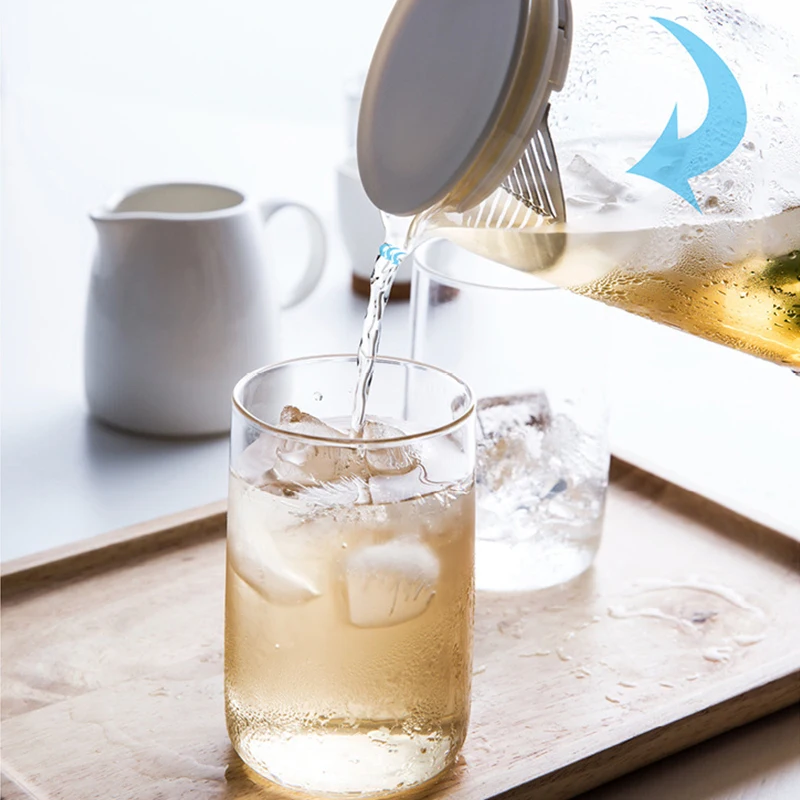 Прозрачная термостойкая бутылка для воды стеклянный чайник большой емкости с