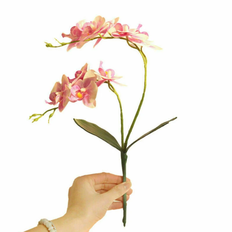 Искусственная Цветочная подделка Шелковая бабочка Орхидея украшение стола для