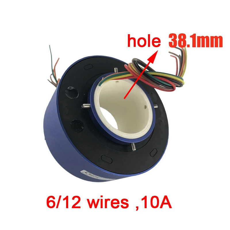 99mm 6/12 Wires 10A Hollow Slip Ring 38.1mm Hole 200RPM Spare Parts for DIY Robot Camera Gimbal Pan/tilt Work Turntable | Игрушки и