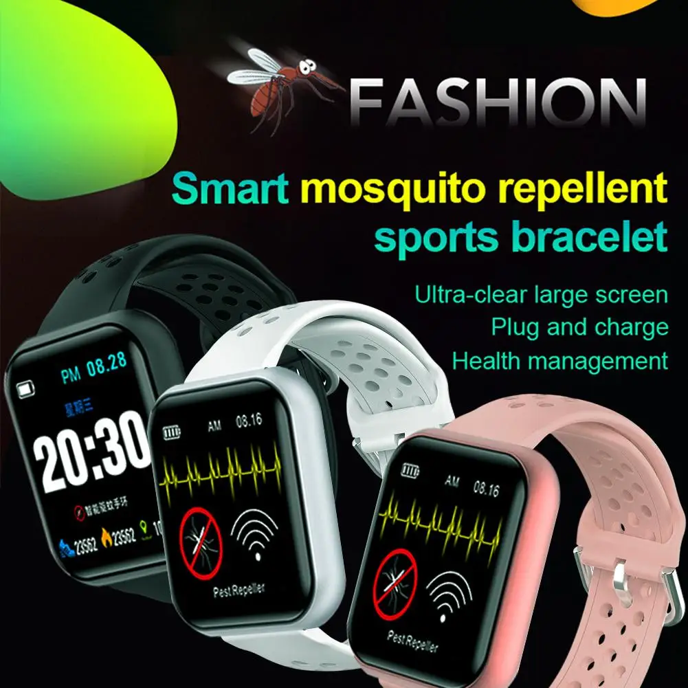 Репеллент от комаров ультразвуковой смарт браслет с датчиком кровяного давления