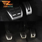 Автомобильные педали Zeratul из нержавеющей стали для Volkswagen VW T-Cross Tcross 2019- 2021, тормоз, газ, топливный блок, педаль, крышка, аксессуары