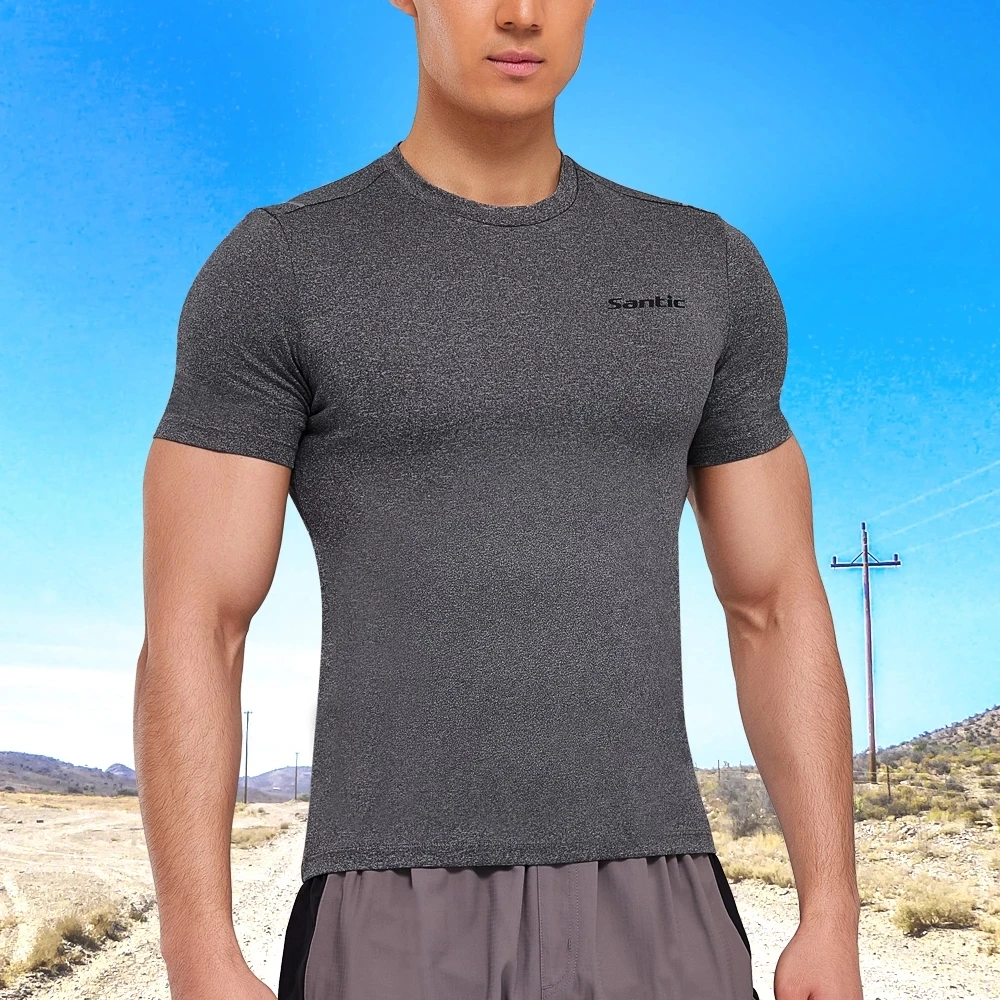 

Santic New T-shirt da ciclismo manica corta abbigliamento da ciclismo Mountain Road Casual fibra di poliestere sport traspirante