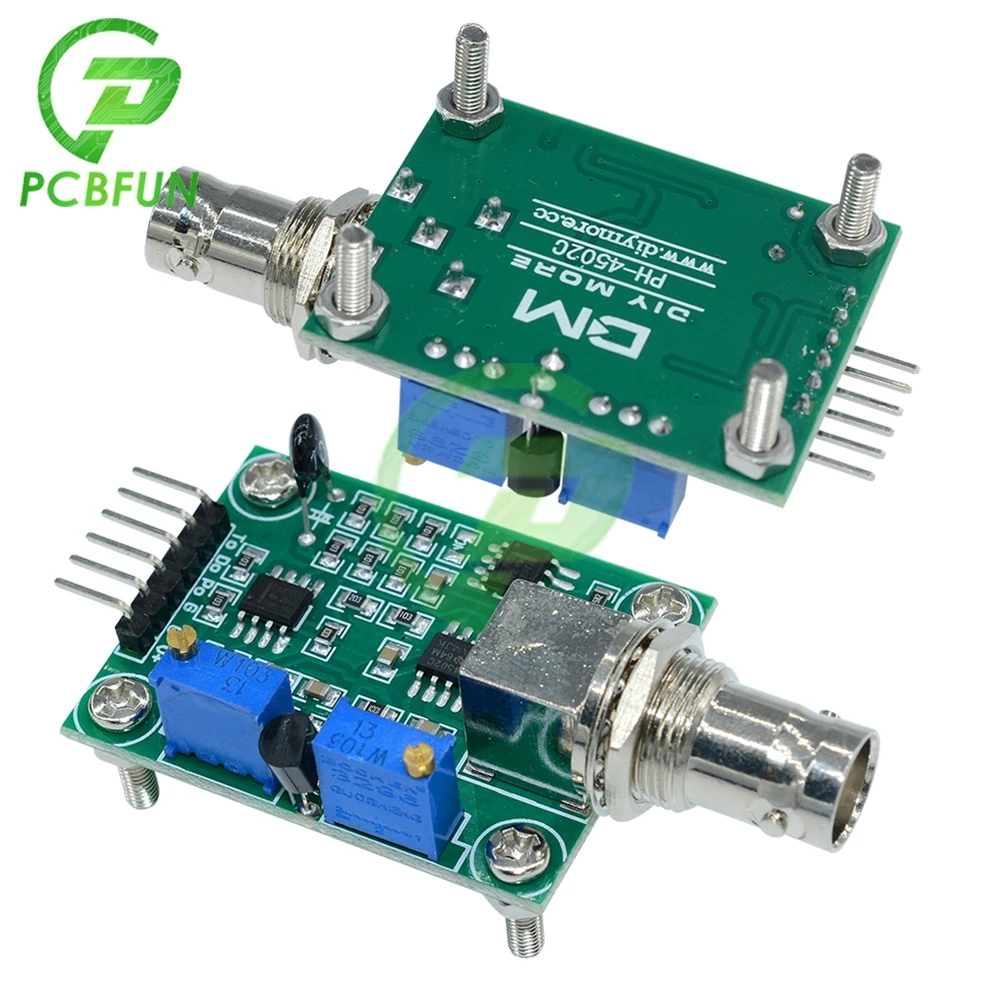 PH Electrode Probe BNC Connector for Aquarium Controller Meter Sensor ph Tester Probe+PH4502C Module PH0-14 Detect | Электронные