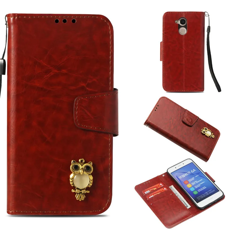 Стразы Алмаз Сова с тиснением Книга чехол для huawei Honor 5c pro 6C 6A 6X 7A 7X наслаждаться 6s 7