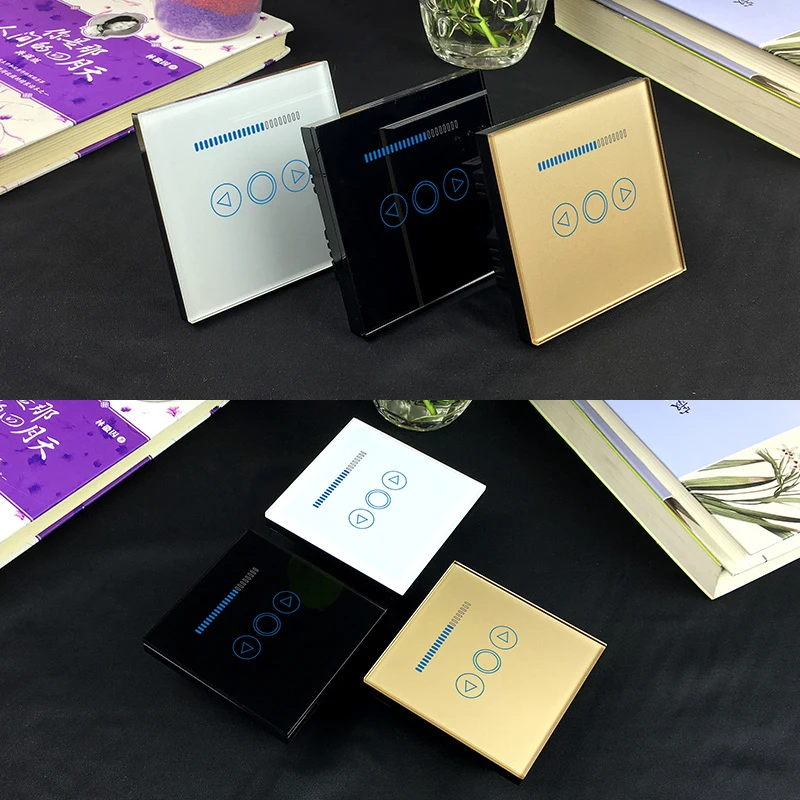 Wallpad белый стандарт ЕС Великобритании Сенсорное стекло и пульт дистанционного