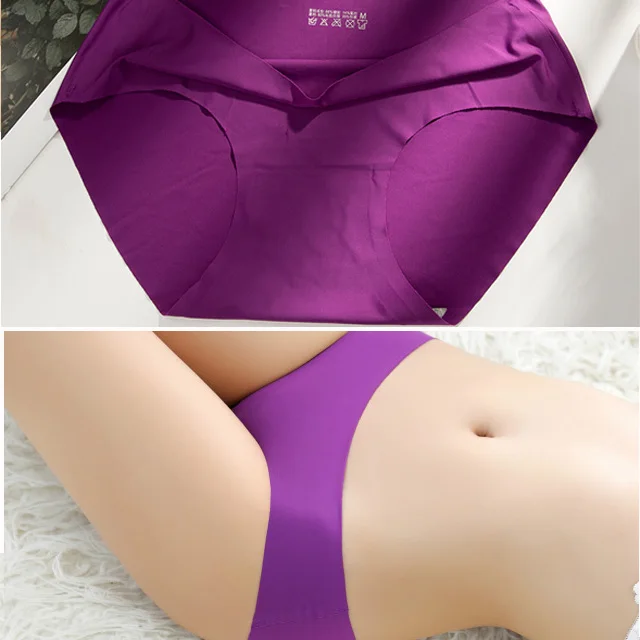 purple1 Bonjean Бесшовные женские трусики нижнее белье женские удобные нижнее белье Модные женские трусы с низкой посадкой Прямая поставка - Цвет: purple1